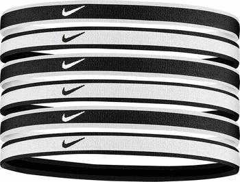 Nike Swoosh Sport Tipped Haarband 6er Pack weiß/schwarz (N1002021176)