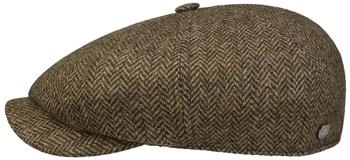 Lierys Wool Herringbone Flatcap beige braun