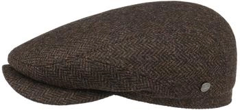 Lierys Flatcap Herringbone crimson braun