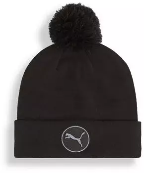 Puma WRMLBL Golf-Beanie mit abnehmbarem Bommel Herren Accessoires Schwarz OSFA Black (024810_11)