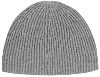 Lerros Herren Strickmütze aus Schurwolle und Kaschmir Platinum Grey Melange PCK (25N6168_25902)
