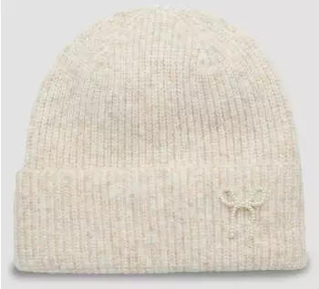 s.Oliver Beanie aus Wollmix mit Stein-Besatz ONESIZE Beige 2172587.81W1.ONESIZE