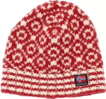 Devold Svalbard Wool Beanie hindberry/off-white