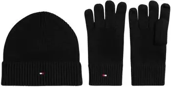 Tommy Hilfiger Geschenk-Set Schal und Mütze (AM0AM13806) Black