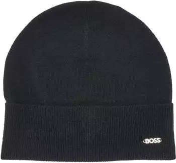 Hugo Boss Mütze aus Wolle und Kaschmir mit Logo (50524276) schwarz