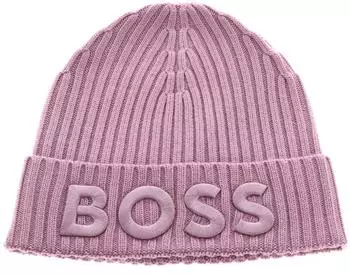 Hugo Boss Mütze Lara aus Schurwolle mit Logo (50497815) rosa