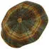 Stetson Shetland Plaid Flatcap oliv