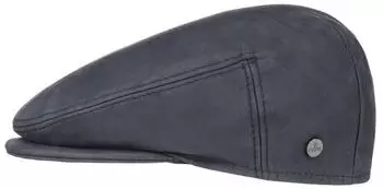 Lierys Lederflatcap cm blau