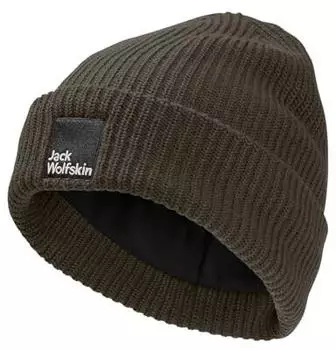 Jack Wolfskin Pergamon Beanie Klassische Strickm&uuml;tze obsidian moss (1910701_E0205)