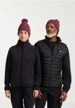 Jack Wolfskin Pompom Beanie Winddichte Strickm&uuml;tze One Size red raisin (1905092_5114)