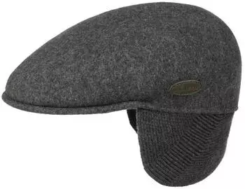 Kangol 504 Earflaps Flatcap mit Ohrenklappen anthrazit