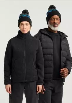Jack Wolfskin Jack Beanie Acrylbeanie mit Bommel black black (A65240_6000)