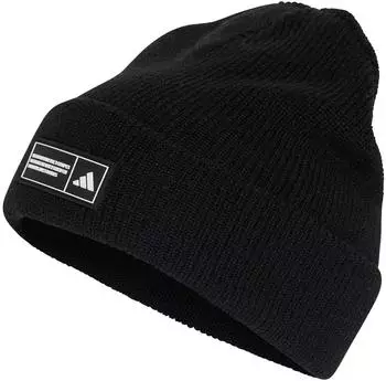 Adidas ESSENTIALS LABEL BEANIE MIT UMSCHLAG Black / White / (KG9578)