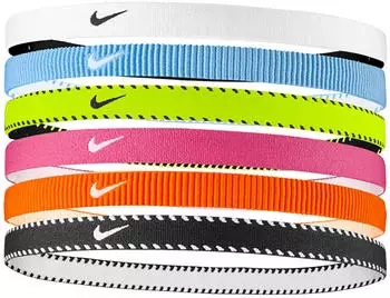 Nike Flex Classic Headbands 6-Pack Unisex (9318-168) volt/vivid pink/white