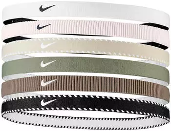 Nike Flex Classic Headbands 6-Pack Unisex (9318-168) white/light army/black
