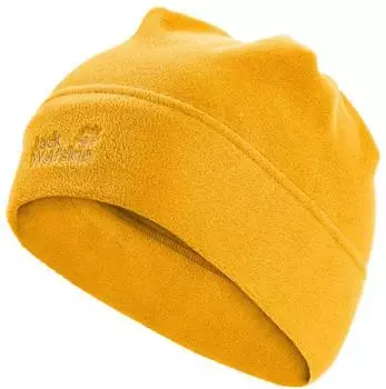 Jack Wolfskin Real Stuff Beanie Warme Fleece M&uuml;tze Unisex one size yellow A66181_M0119_OS