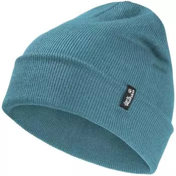 Jack Wolfskin Rib Beanie Warme Strickm&uuml;tze Rippstrick Unisex one size blue 1903892_C0705_OS