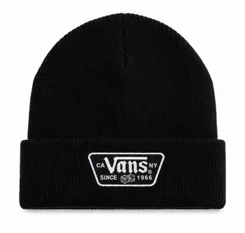 Vans Knu Patch Beanie Herren Schwarz Größe: Einheitsgröße (VN000X6BBLK)