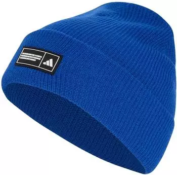 Adidas ESSENTIALS LABEL BEANIE MIT UMSCHLAG Royal Blue / White / (KG9577)