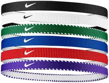 Nike Flex Classic Headbands 6-Pack Unisex (9318-168) game royal/university red/white