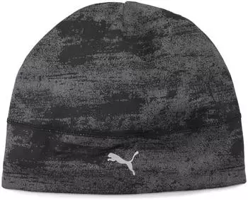 Puma Running Skull Beanie mit mittelhoher Krone Accessoires Schwarz OSFA (027286_01)