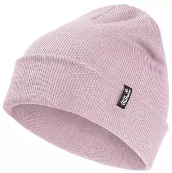 Jack Wolfskin Rib Beanie Warme Strickm&uuml;tze Rippstrick Unisex one size pink 1903892_H0134_OS
