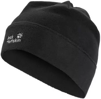 Jack Wolfskin Real Stuff Beanie Warme Fleece M&uuml;tze Unisex one size black A66181_6000_OS