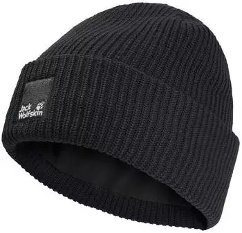 Jack Wolfskin Pergamon Beanie Gef&uuml;tterte Strickm&uuml;tze Unisex black (A66719_6000)
