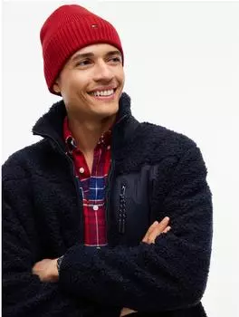 Tommy Hilfiger Flag Beanie with Cashmere (AM0AM12796) medium red