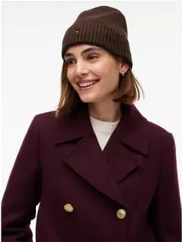 Tommy Hilfiger Flag Beanie with Cashmere (AM0AM12796) truffle brown
