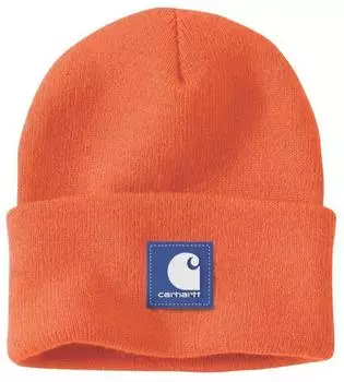 Carhartt Rubber Patch Watch Cap Beanie (106920) brite orange