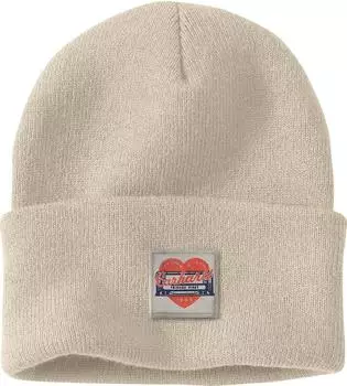 Carhartt Women's Knit Heart Patch Beanie oatmilk