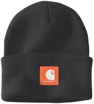 Carhartt Rubber Patch Watch Cap Beanie (106920) black