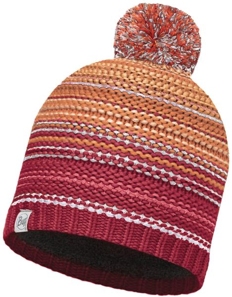 Buff Knitted & Polar Hat Nepper red samba/grey vigoré