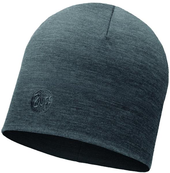Buff Merino Wool Thermal Hat solid grey