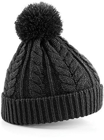 Beechfield CB454 Cable Knit Snowstar Beanie charcoal
