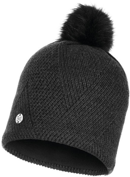Buff Knitted & Band Polar Fleece Hat Disa black