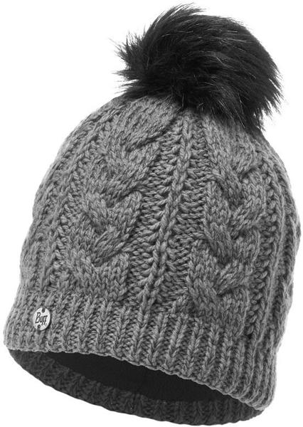 Buff Knitted & Polar Hat Darla grey pewter
