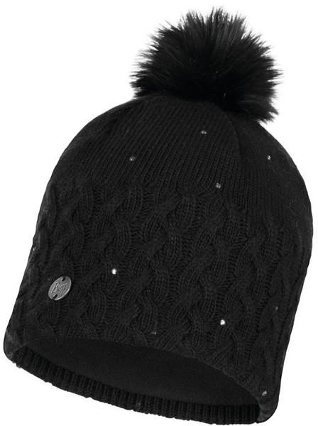 Buff Knitted & Full Polar Hat Elie black