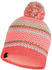 Buff Knitted & Band Polar Fleece Hat Dorian coral pink