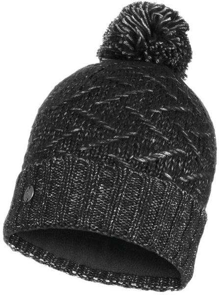 Buff Knitted & Band Polar Fleece Hat Ebba black