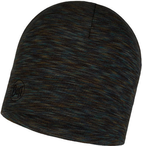 Buff Midweight Merino Wool Hat Fossil multi stripes