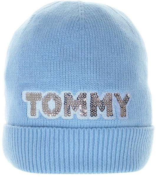 Tommy Hilfiger Patch Knit Beanie light blue (AW0AW06184)