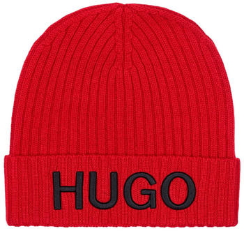 Hugo Unisex-Wollmütze mit Logo-Stickerei (50438407) rosa