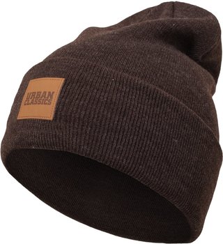 Urban Classics Leather Patch Long Beanie (TB626-00461-0050) heather brown