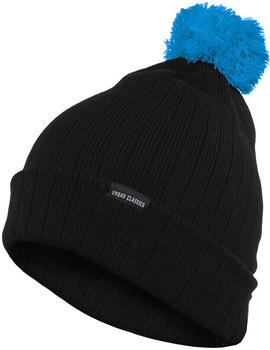 Urban Classics Contrast Bobble Beanie Blk/tur (TB311-00048-0050) black/turquoise