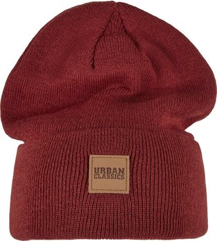 Urban Classics Synthetic Leatherpatch Long Beanie (TB626-00606-0050) burgundy