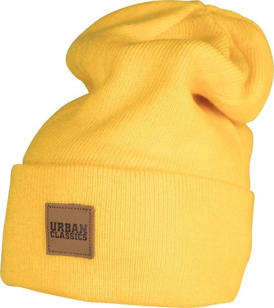 Urban Classics Synthetic Leatherpatch Long Beanie (TB626-01148-0050) chrome yellow