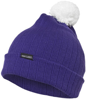 Urban Classics Contrast Bobble Beanie Blk/tur (TB311-00194-0050) purple/white