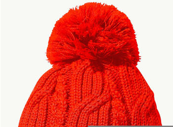 Jack Wolfskin Stormlock Pompom Beanie flashing red